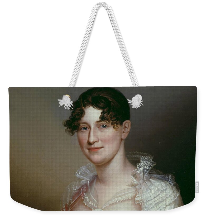 19th Century Art Weekender Tote Bag featuring the painting Olivia Simes Morris by James Peale