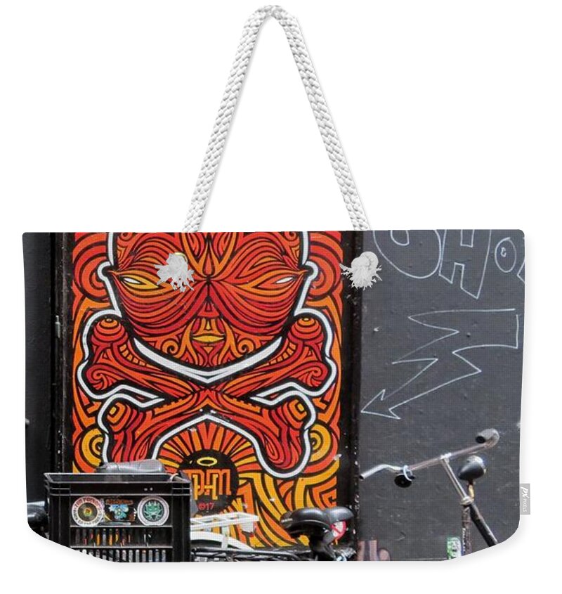 Graffiti Weekender Tote Bag featuring the photograph On Fire by Diana Rajala