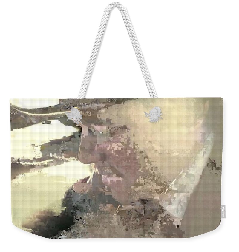 Surrealism Weekender Tote Bag featuring the painting On Scrisces by Matteo TOTARO