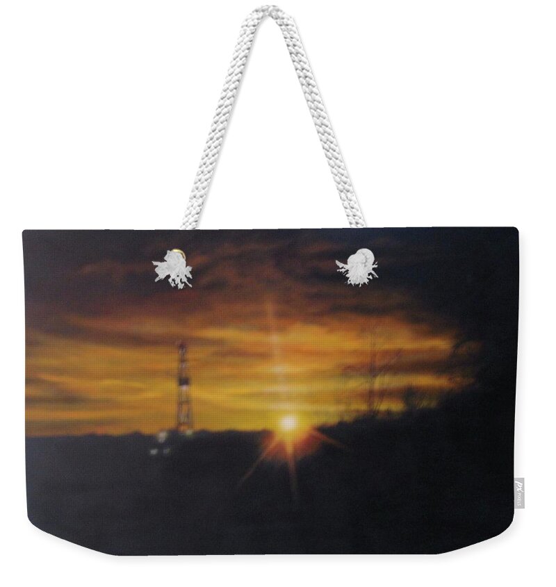 On The Horizon Weekender Tote Bag featuring the painting On The Horizon by Tammy Taylor