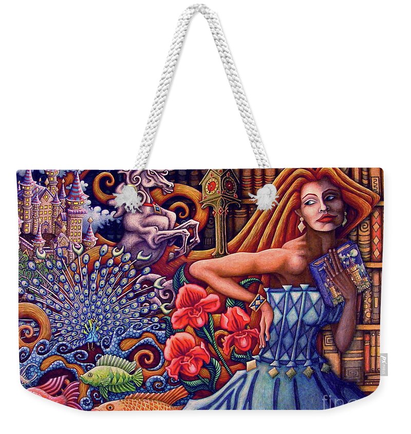 Tropical Fish Weekender Tote Bag featuring the painting Once Upon A Dream... by Amy E Fraser
