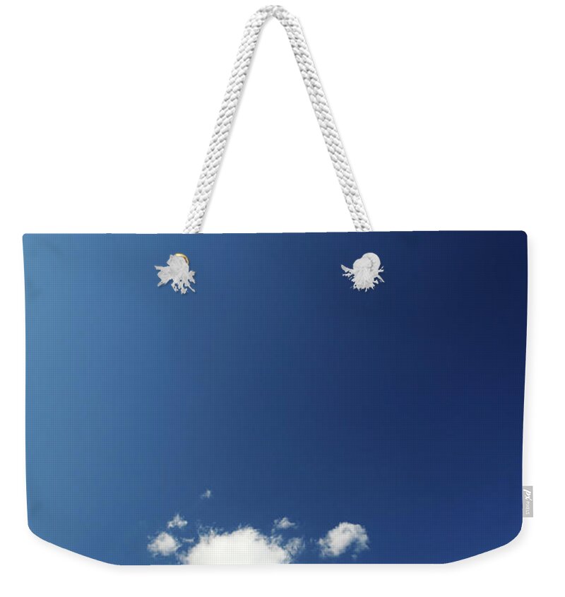 Curve Weekender Tote Bag featuring the photograph One Cloud by Bluberries