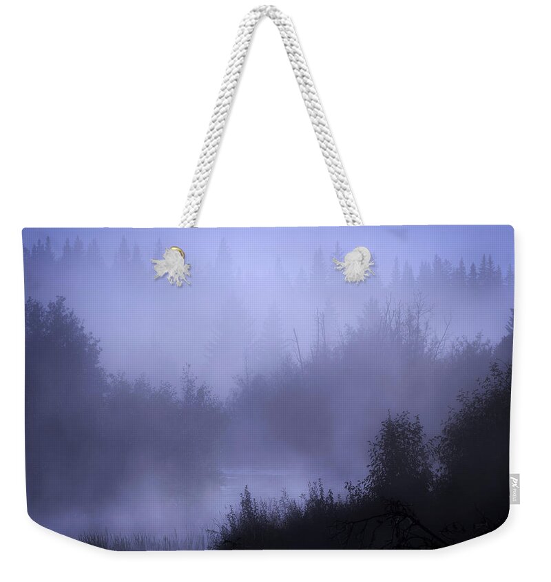 Fog Weekender Tote Bag featuring the photograph One Foggy Morning... by Dan Jurak