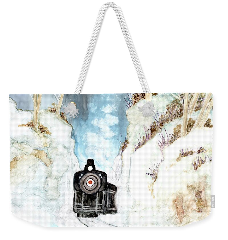 Orient Express Weekender Tote Bag featuring the painting Orient Express by Charlene Fuhrman-Schulz