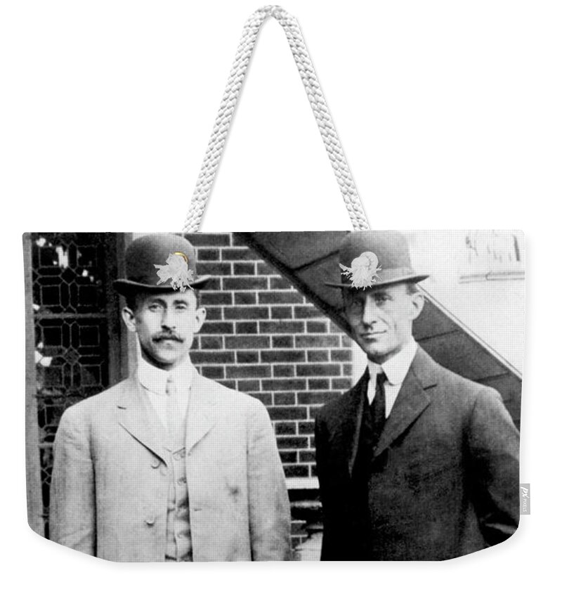 Wright Brothers Weekender Tote Bag featuring the photograph Orville and Wilbur Wright - 1909 by War Is Hell Store