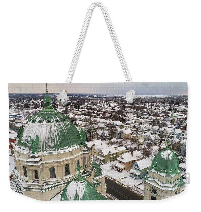 Our Lady Of Victory Basilica Weekender Tote Bag featuring the photograph Our Lady of Victory Basilica by John Angelo Lattanzio
