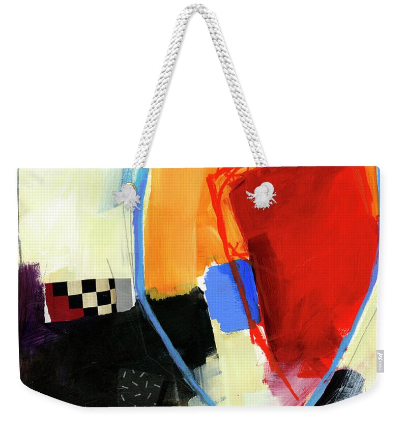 Abstract Art Weekender Tote Bag featuring the painting Summers Edge #4 by Jane Davies
