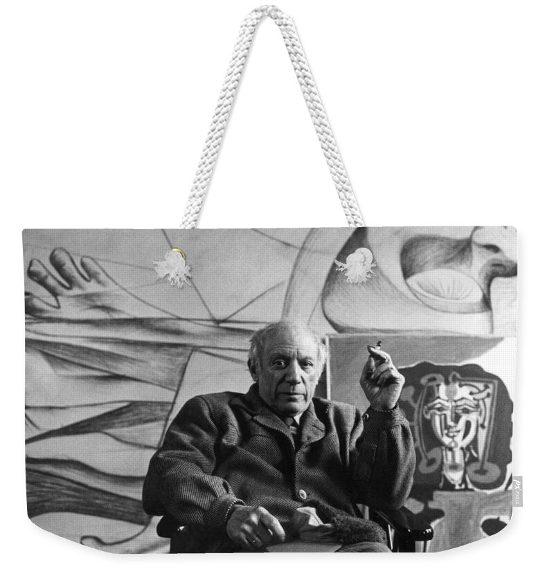 Art Weekender Tote Bag featuring the painting Pablo Picasso by Sanford Roth
