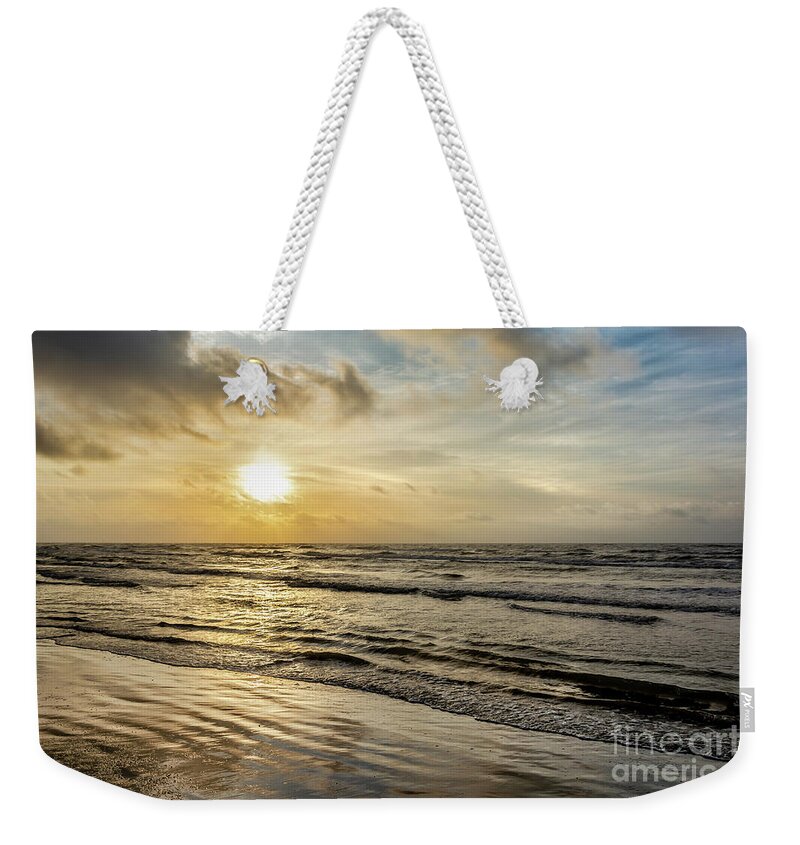 Padre Island Weekender Tote Bag featuring the photograph Padre Island Sunrise by David Meznarich
