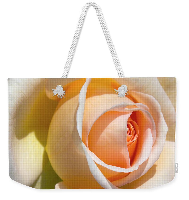 Konya Weekender Tote Bag featuring the photograph Pale Rose by Pilar Azaña Talán