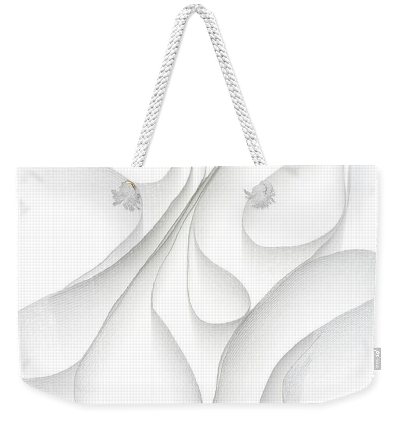 Curve Weekender Tote Bag featuring the photograph Paper Waves by Massimo Merlini