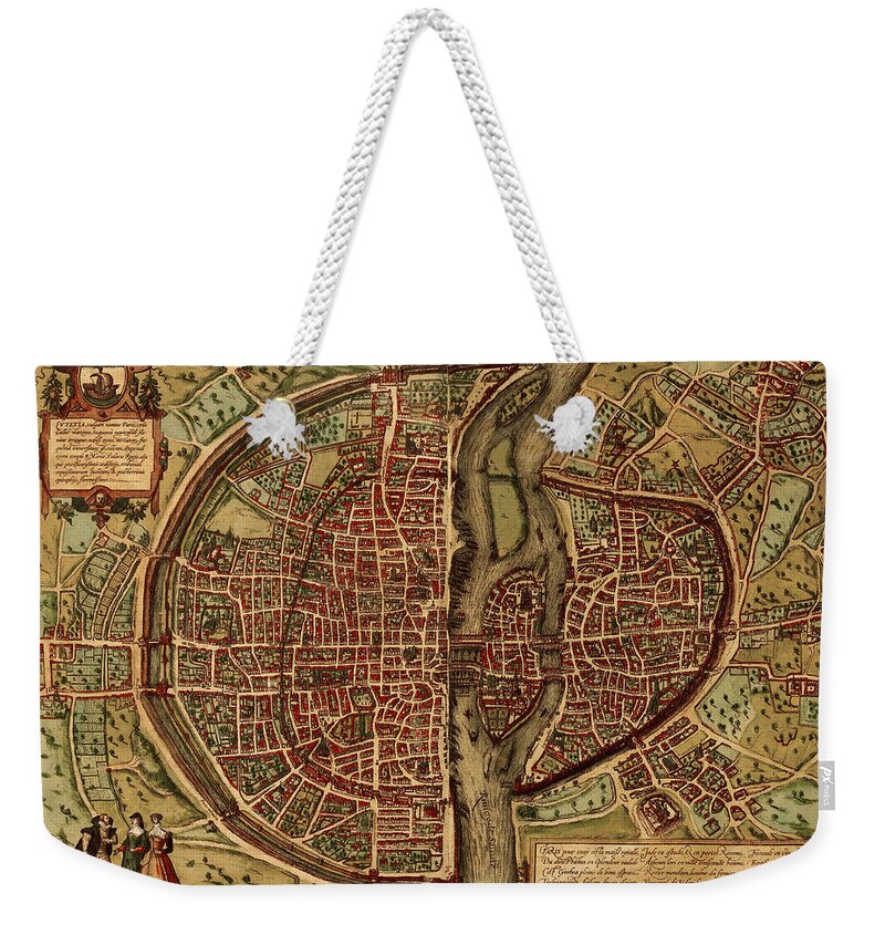 Scenics Weekender Tote Bag featuring the digital art Paris Antique View by Nicoolay