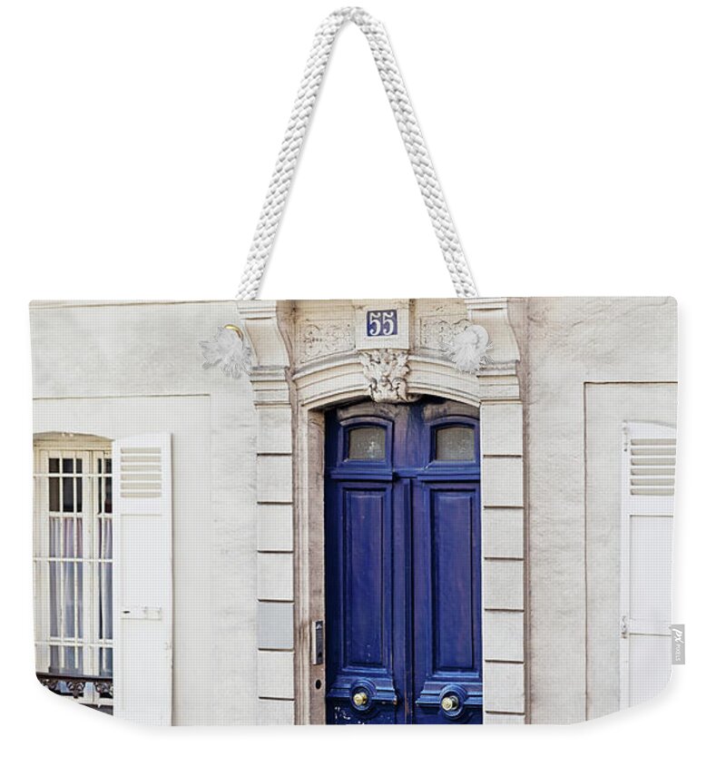Paris Doors Weekender Tote Bag featuring the photograph Paris Doors No. 55 by Melanie Alexandra Price