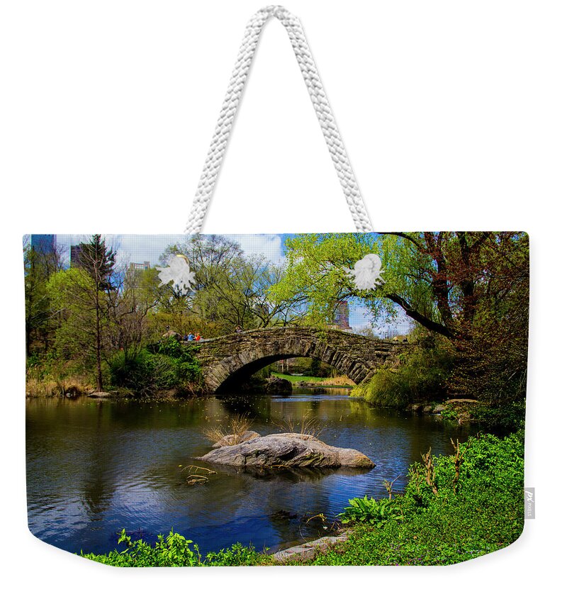 New York Weekender Tote Bag featuring the photograph Park bridge2 by Stuart Manning