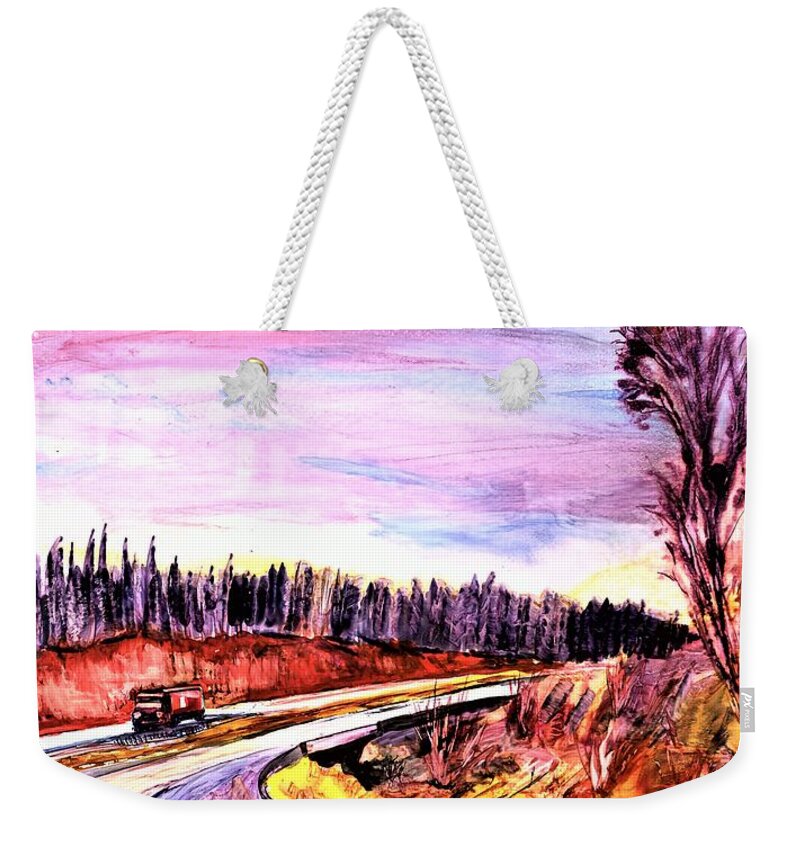 In Flight Airplane Painting Tote Bag by Patty Donoghue - Fine Art