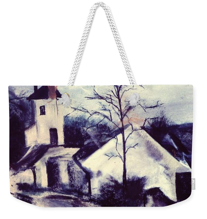 Landscape Weekender Tote Bag featuring the painting Pastel Study from Europe by J Vincent Scarpace