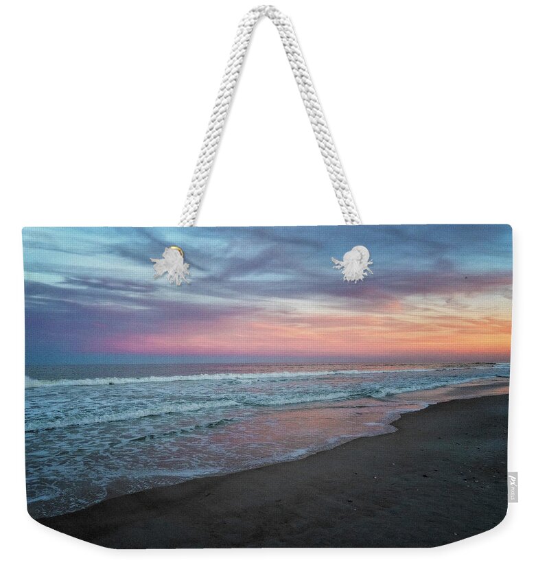 Barberville Roadside Yard Art And Produce Weekender Tote Bag featuring the photograph Pastel Sunset by Tom Singleton