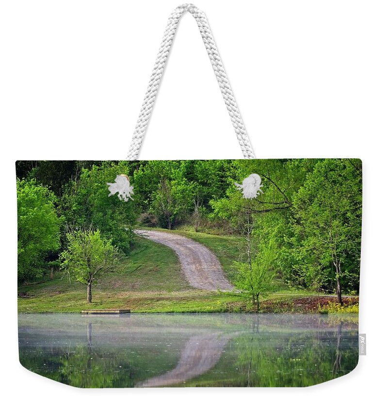 Landscape Weekender Tote Bag featuring the photograph Path Reflected Upon by John Benedict