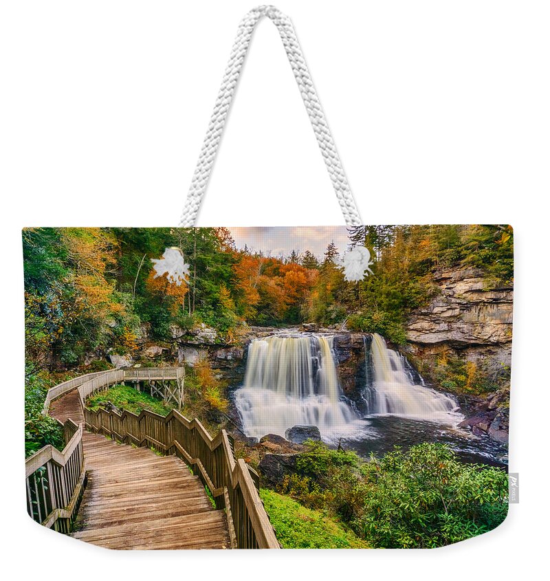 Wv Weekender Tote Bag featuring the photograph Pathway to Blackwater Falls by Amanda Jones