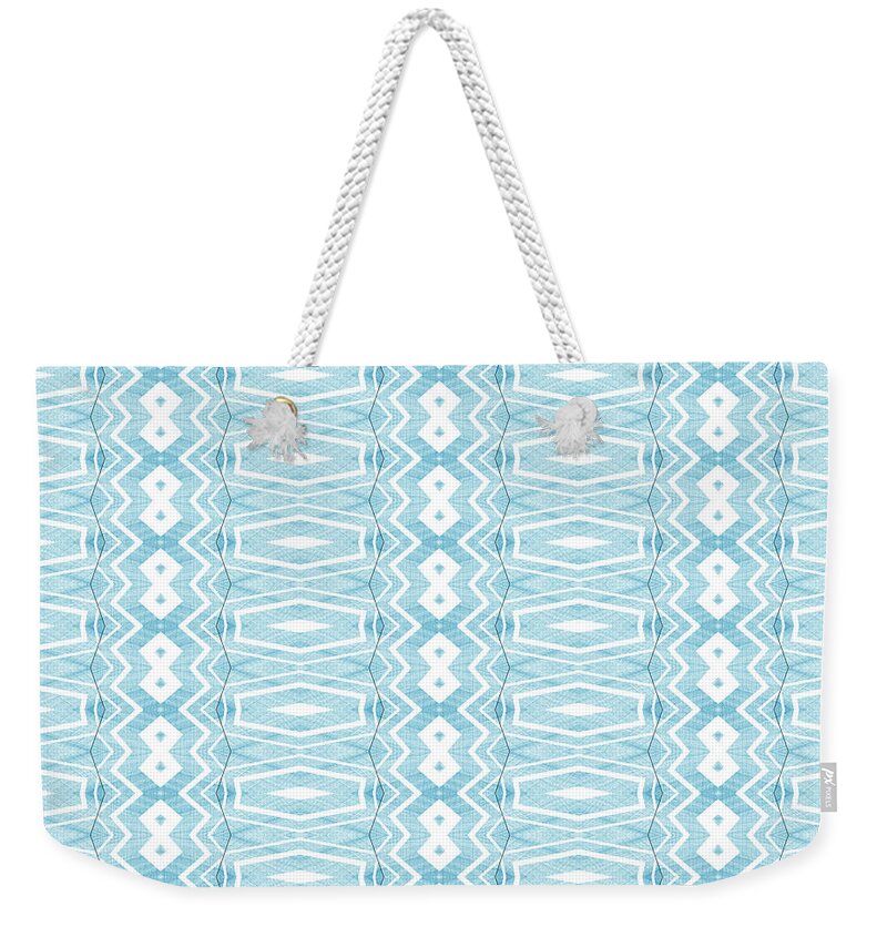 Symmetrical Weekender Tote Bag featuring the digital art Pattern 3 by Angie Tirado