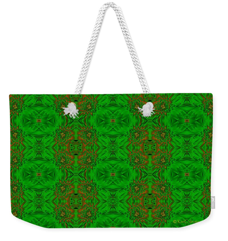 Pattern Weekender Tote Bag featuring the photograph Pattern in Green by Kae Cheatham