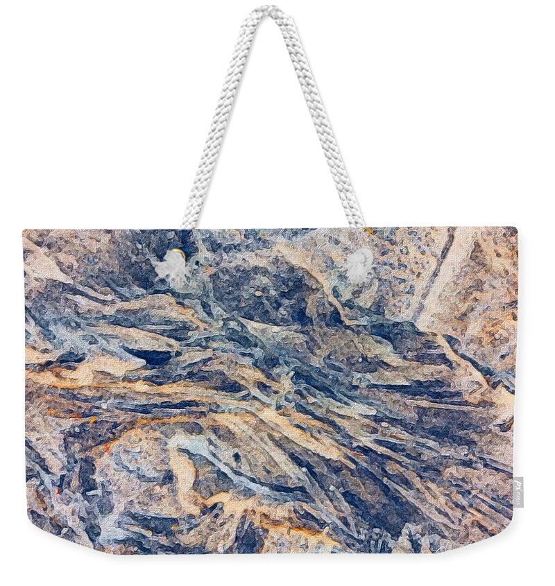 Brushstroke Weekender Tote Bag featuring the photograph Pattern in the Sand 1 by Jori Reijonen