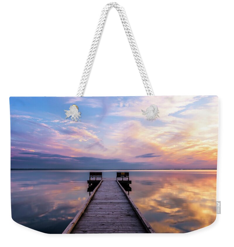 Landscape Weekender Tote Bag featuring the photograph Peaceful by Russell Pugh