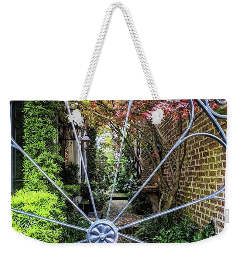 Garden Weekender Tote Bag featuring the photograph Peek-A-Boo Garden by Portia Olaughlin