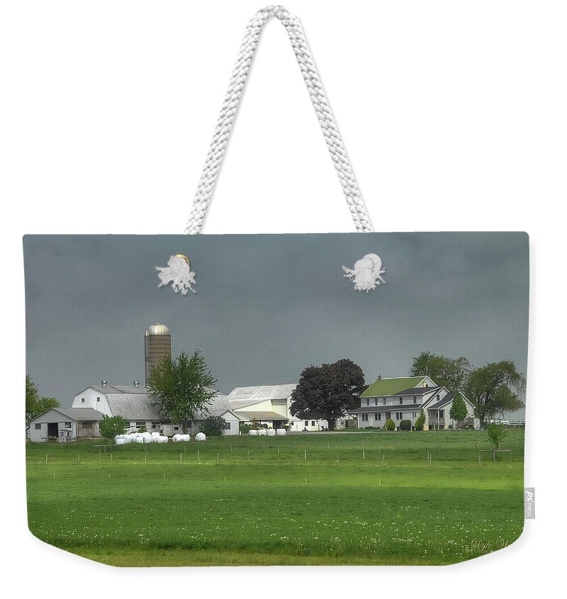Pennsylvania Weekender Tote Bag featuring the photograph Pennsylvania Amish Farm by Dyle Warren