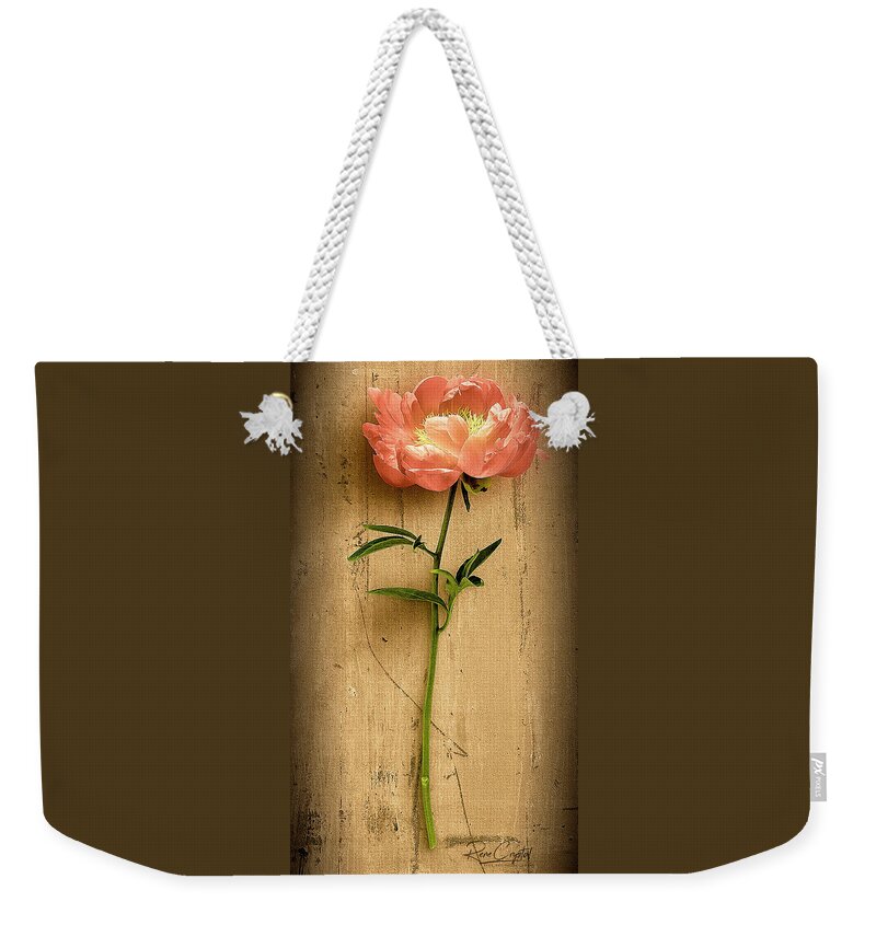 Peony Weekender Tote Bag featuring the photograph Peony Perfection by Rene Crystal