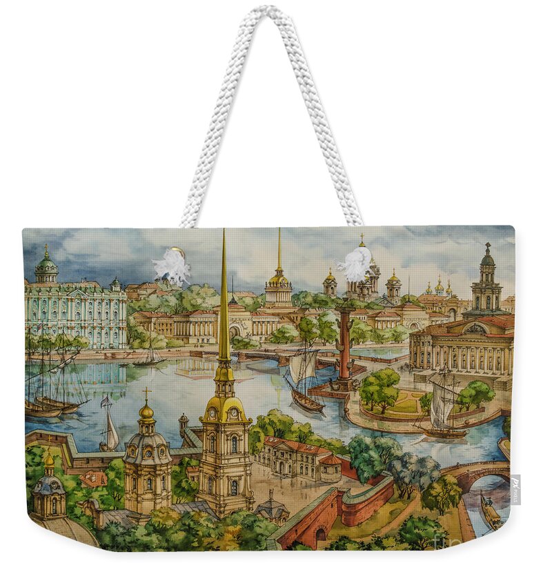 Peter And Paul's Fortress Weekender Tote Bag featuring the photograph Peter and Paul's Fortress by Maria Rabinky