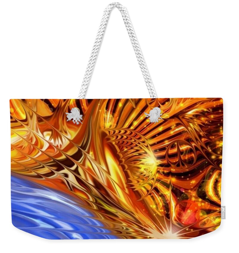 Wall Art Weekender Tote Bag featuring the digital art Phoenix Peace by Callie E Austin