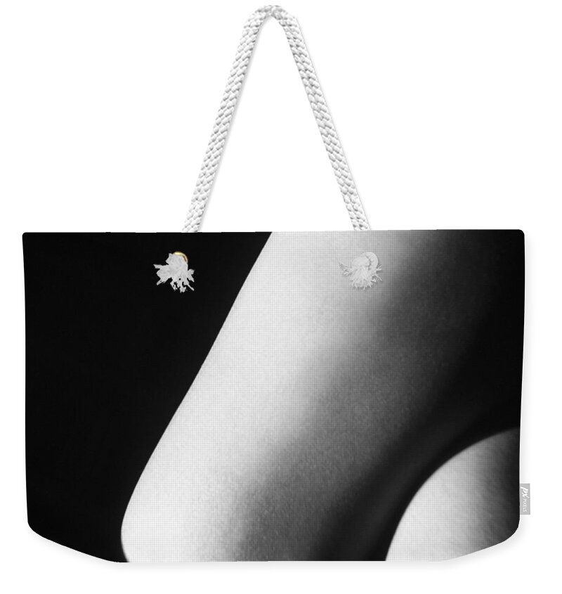 People Weekender Tote Bag featuring the photograph Photography Of A Womans Crossed Legs by Daj