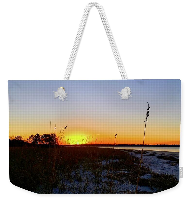 Pine Island Weekender Tote Bag featuring the photograph Pine Island Sunset by Dennis Schmidt