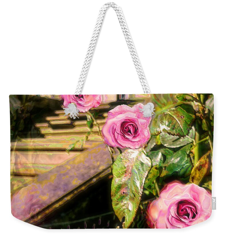 Roses Weekender Tote Bag featuring the photograph Pink Beauties by Natalie Holland