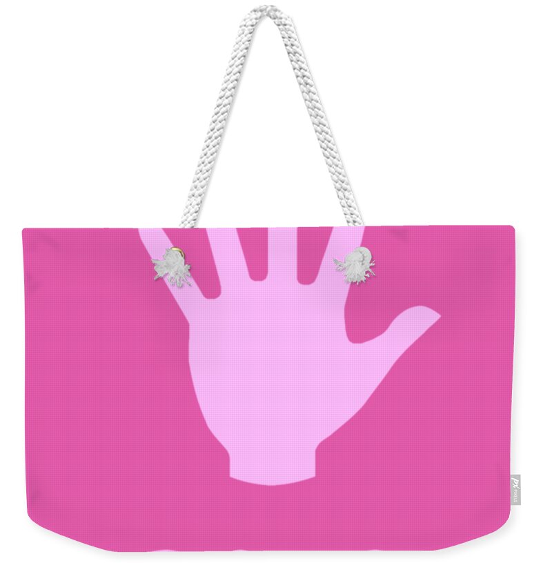 Richard Reeve Weekender Tote Bag featuring the digital art Pink Wave 2018 by Richard Reeve