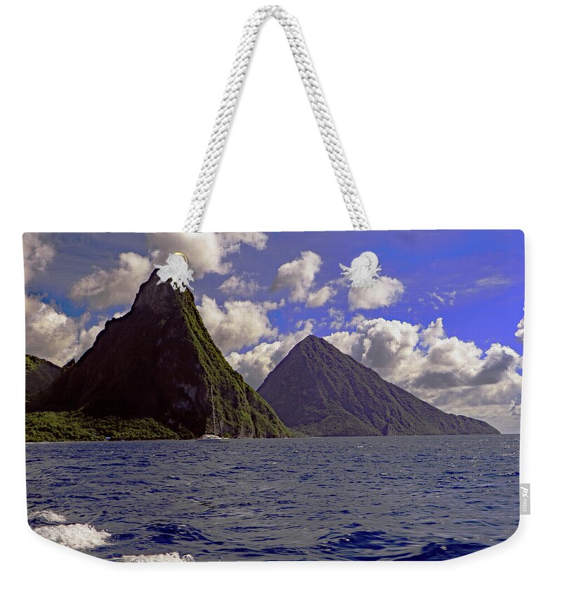 Pitons Weekender Tote Bag featuring the photograph Pitons by Tony Murtagh
