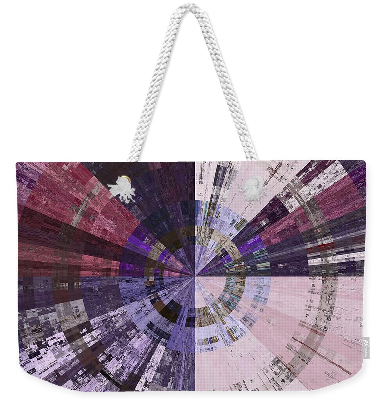 Abstract Weekender Tote Bag featuring the painting Pixel Sorting 88 by Chris Butler
