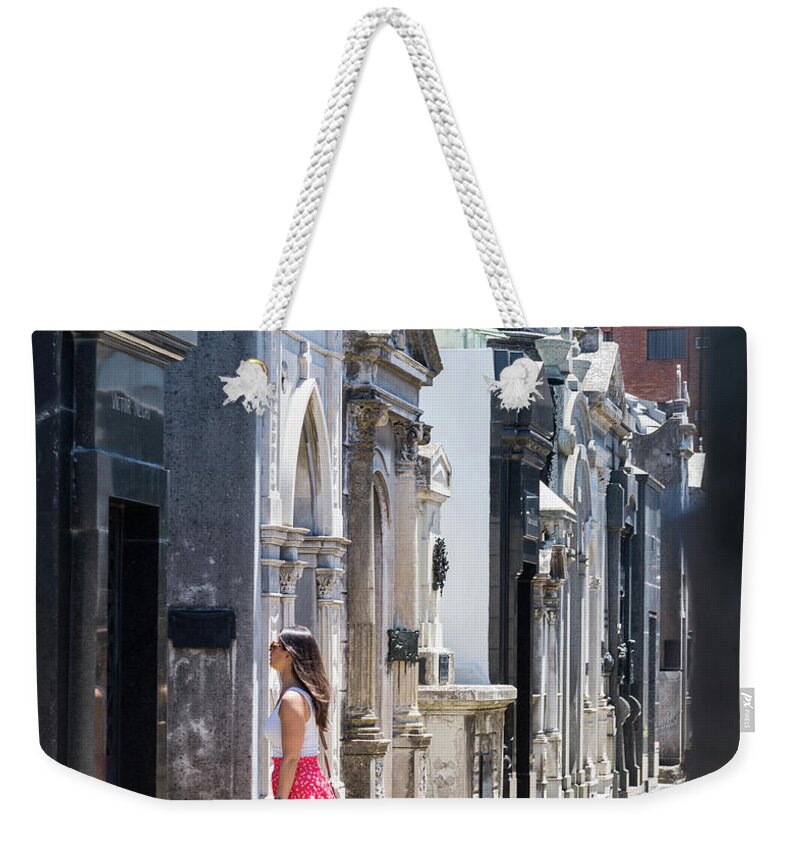 Woman Weekender Tote Bag featuring the photograph Places to Be by Alex Lapidus