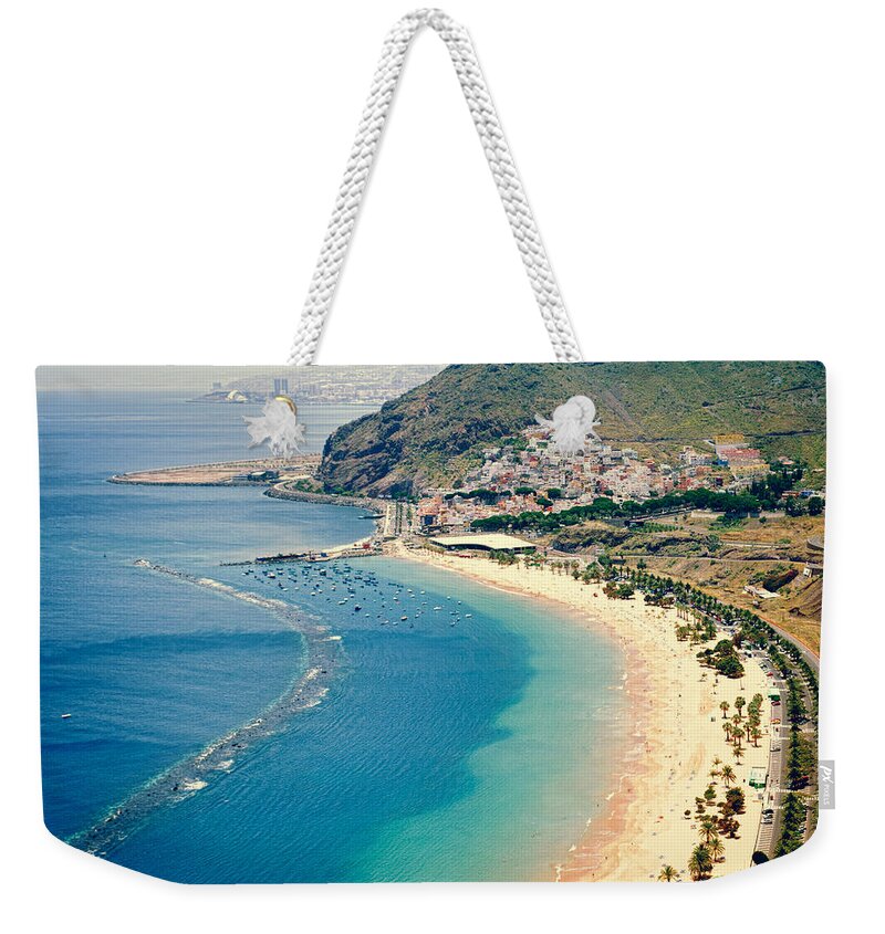 Water's Edge Weekender Tote Bag featuring the photograph Playa De Las Teresitas - Tenerife by Franckreporter