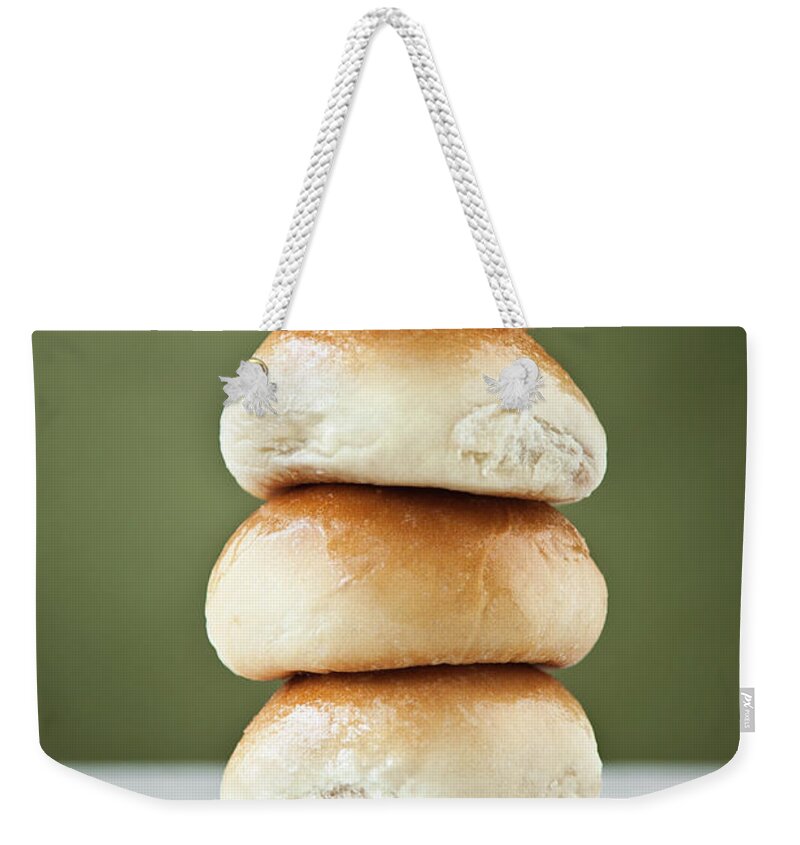 Five Objects Weekender Tote Bag featuring the photograph Pork Buns by Brad Wenner