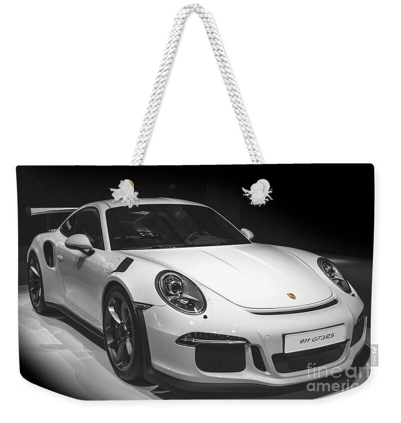 Porsche Logo Weekender Tote Bag featuring the photograph Porsche 911 GT3RS by Stefano Senise