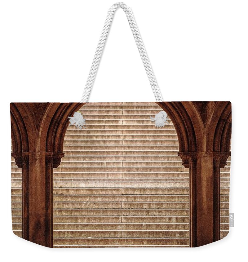 New York Weekender Tote Bag featuring the photograph Portal by David Downs