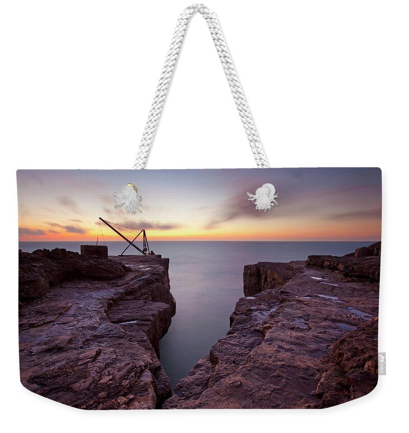 Jurassic Weekender Tote Bag featuring the photograph Portland Crane by Antonyspencer