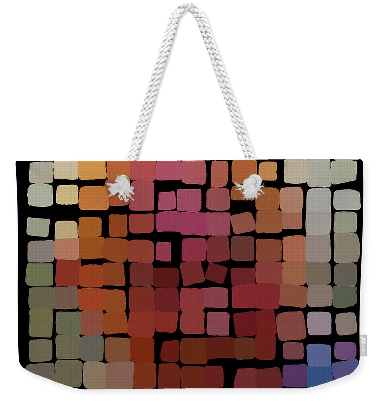 Portrait In 13 X 13 Weekender Tote Bag featuring the digital art Portrait in 13 x 13 by Attila Meszlenyi