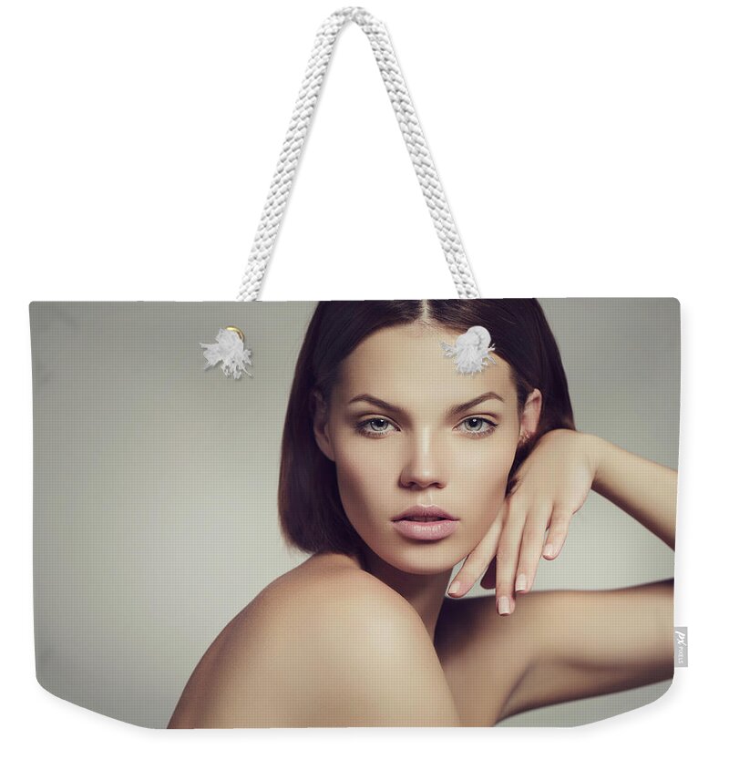 Cool Attitude Weekender Tote Bag featuring the photograph Portrait Of A Lovely Woman by Coffeeandmilk