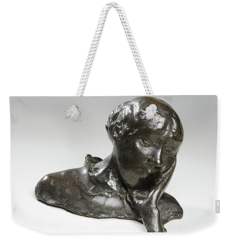 Edgar Weekender Tote Bag featuring the photograph Portrait Of A Woman, Bronze by Edgar Degas