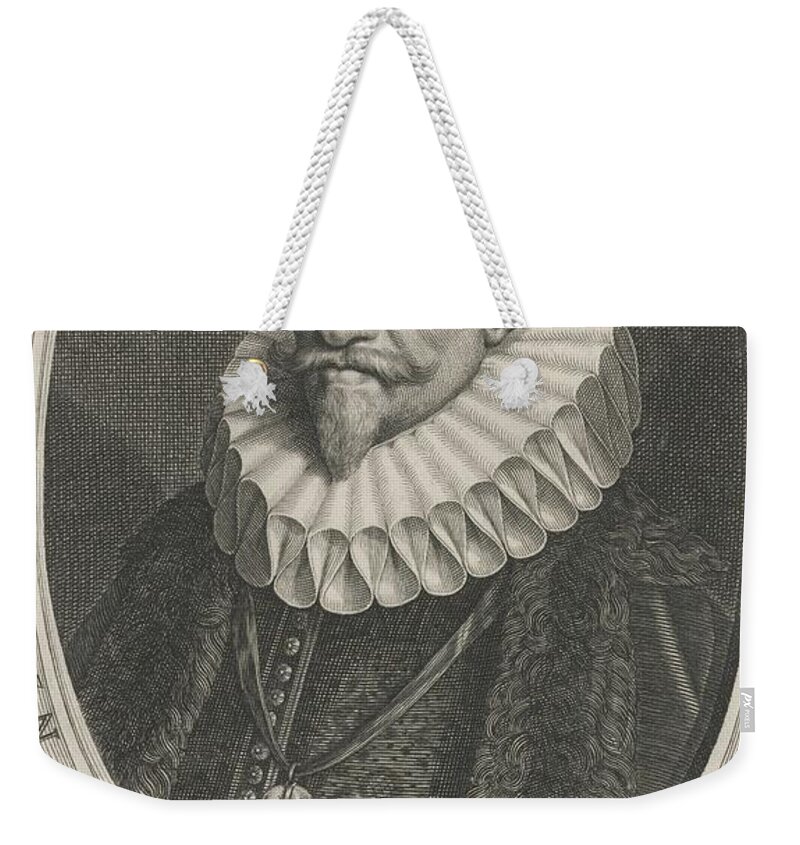 Man Weekender Tote Bag featuring the painting Portrait of Emperor Ferdinand II, Michel van Lochom, 1611 - 1647 b by Michel van Lochom
