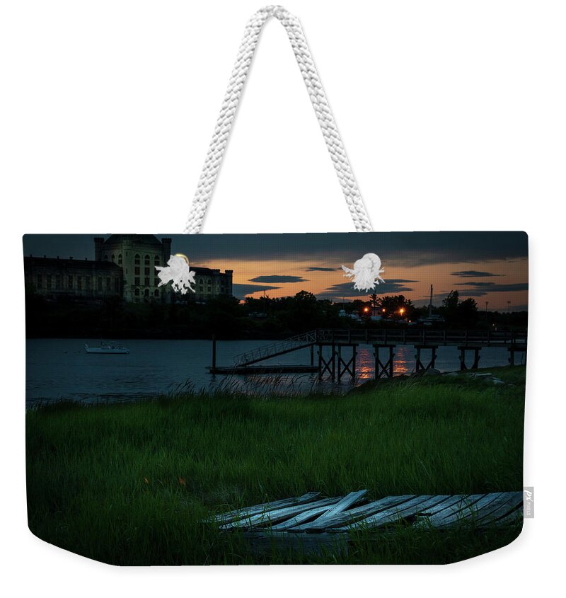 Old Prison Weekender Tote Bag featuring the photograph Portsmouth Naval Prison by Vicky Edgerly
