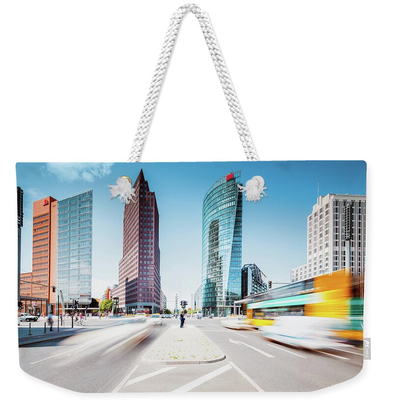 Berlin Weekender Tote Bag featuring the photograph Postdamer Platz ,summer In The City by @by Feldman 1